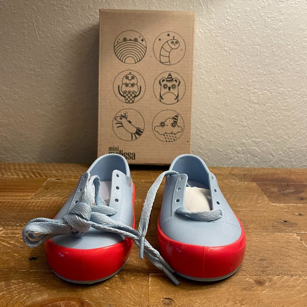 Mini Melissa BLUE Ministreet Shoe Toddler Sneaker NIB - Picture 2 of 5
